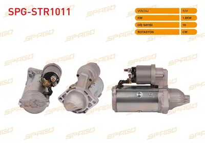 SPAGO SPG-STR1011 Mars Motoru 12v/1.8kw 10 Dıs Cw (Str3162) Opel Astra H 1.3 Cdtı 2004-2010 / Astra J 1.3 Cdtı 2009-20 SPGSTR1011