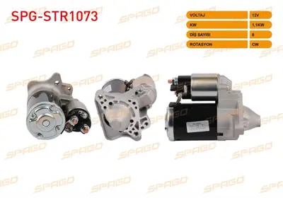 SPAGO SPG-STR1073 Mars Motoru 12v/0.85 Kw 8 Dıs Cw Renault Clıo Iıı 1.4 - 1.6 2005-2014 / Modus 1.4 - 1.6 2004- SPGSTR1073