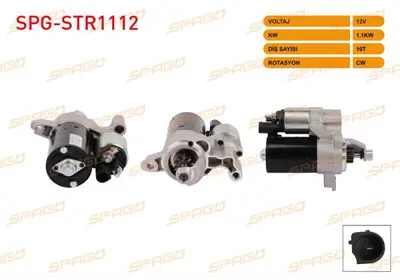 SPAGO SPG-STR1112 Mars Motoru 12v/1.1 Kw 10 Dıs Cw Audı A4 B8 1.8 Tfsı 2.0 Tfsı 2008-2015 / A5 1.8 Tfsı 2.0 Tfsı 200 SPGSTR1112