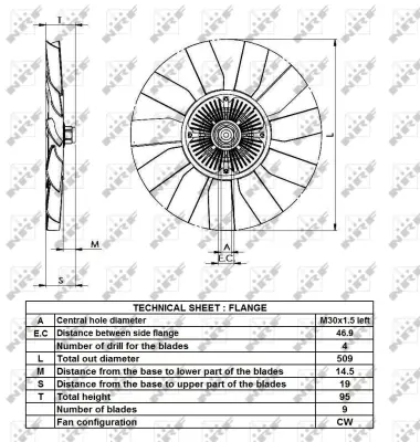 NRF 49427 Radyator Fanı Jcb 2cx, 3cx, 4cx 