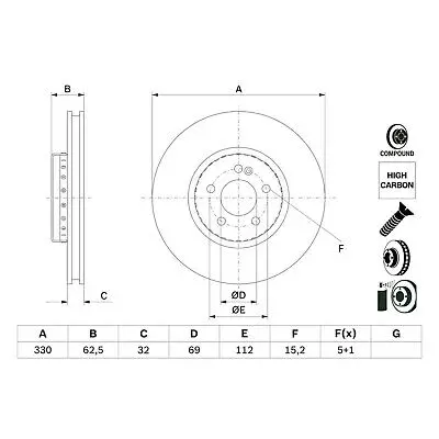 BOSCH 0986479H48 Fren Dıskı A0004212712