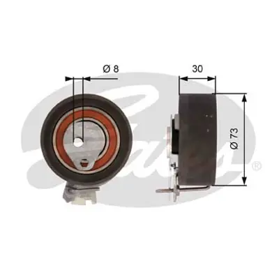 GATES T43157 Rulman Eksantrık Gergı Partner Berlıngo 1.6 16v 829C7