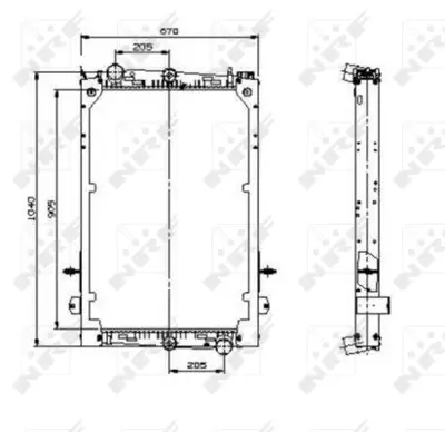 NRF 509586 Daf Cf Serıes 12.6d 98- Radıator Radıators Alu Brazed Truck Wıth Frame 1628622