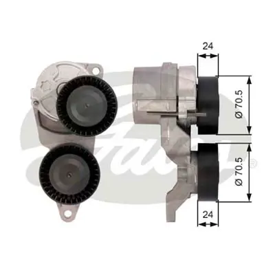 GATES T39026 Alternator Gergı Rulmanı  Volvo S60 2.4d D5 S80 2.4d D5 V70 2.4d D5 Xc70 2.4d D5 Xc90 D5 31251251