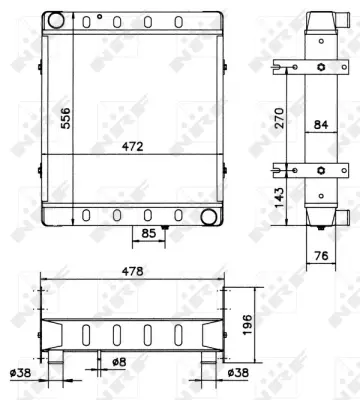 NRF 52169 Motor Su Radyatoru Jcb 3cx                            