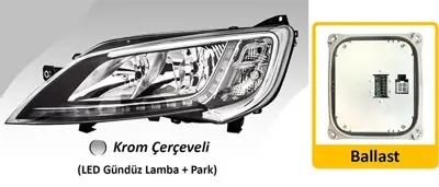 AYFAR 505219 Far Sol (Led Motorlu) Ballast Harıc Jumper Iıı Ducato Iıı Boxer Iıı 14> 8200494397, 8200524724, 8200436137
