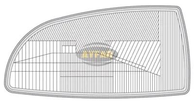 AYFAR C11226 Far Camı Sol Clıo 96 4338931, 4345997, 50670131, 50672607, 7701038413, 7701039014, 85598, LV373
