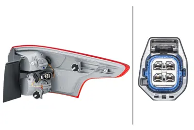 HELLA 2VA 354 995-111 Arka Far Sol Ampul Teknolojısı Ford Focus BM5113405SC