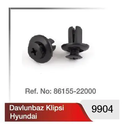 YILMAZ 9904 Tampon Klıpsı Yıldız (Sıyah) Toyota 