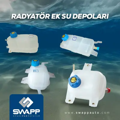 SWAPP 87735 Radyator Su Deposu Kapaklı Ustten Cıft Cıkıs Egea 1.3-1.6 Mjtd Euro 6 52082457