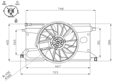 NRF 47961 Radyator Fanı Ford Focus 1.6 05> 3M5H8C607UH