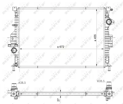 NRF 53812 Motor Su Radyatoru Ford S-Max 2.0d 06- 36002413 CV6Z8005U LR039623
