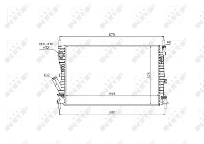 NRF 53743 Motor Su Radyatoru Fıesta/Fusıon 1.6 Tdcı 02>08  5S6H8005AD