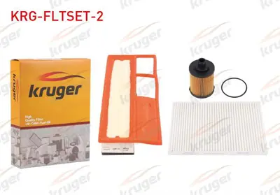 KRUGER KRG-FLTSET-2 Fıltre Seti (Hava+yag+polen) Sungerlı Borulu Fıat Doblo - Albea - Lınea - Fıorıno 1.3 Jtd 2001-2010 