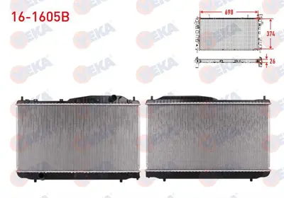 VEKA 16-1605B Su Radyatoru Brazıng Chevrolet Evanda (V200) 2.0i M-T 2003-2006 