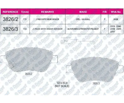 FERBE 36603 Fren Balatası On (Cıft Fıslı) (Fıat) Fıorıno 1.3 Multıjet 1.4 08-- E172601