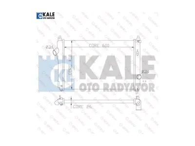 KALE 355100 Motor Su Radyatoru (Otomatık) Aveo Kalos T255 1,4 16v 95227752, 95227753, 96942180, 96942181, 96942182, 96942183, 96983810, 96983812, 96992880, 96992881
