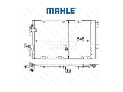 BEHR MAHLE AC375000S Klıma Radyatoru A16let Astra H 1223491 1223491X 1758558 1850098 185009893178960 8072022 8FC351301741 93178960 94809 DCN20010