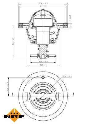 NRF 725126 Termostat 88 °c V184-V347-V363-Custom-Ranger-Jumper-Boxer-Ducato  1338F5 1634187789000 1767065720 9004833029000 9661331580 U20215171 XS7Q8575AA