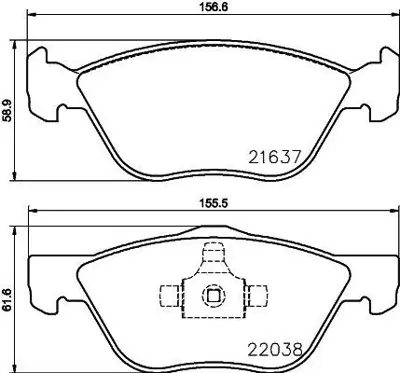 VALEO 671016 Fren Balatası 13329562 13411116 1605100 1605175 1605848 1605851 1605852 1605913 1607690380 1607690480