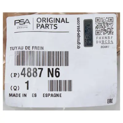 PSA 4887.N6 Tuyau De Freın 4887N6