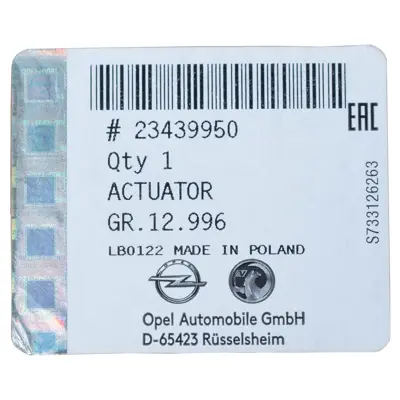 PSA 23439950 Actuator 13338838 176126 176563 23439950