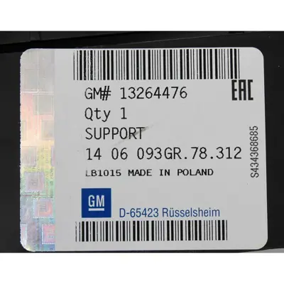 OEM 13264476 Ön Tampon Tutucu Orta Astra-J 2010- 13264476