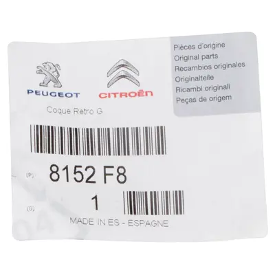 PSA 8152.F8 Sol Dış Ayna Kenar Kapak  8152F8