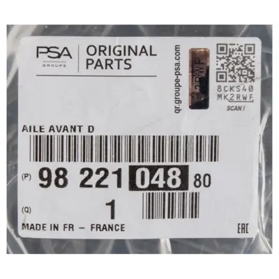 PSA 9822104880 Sağ Ön Çamurluk 9818615480 9822104880