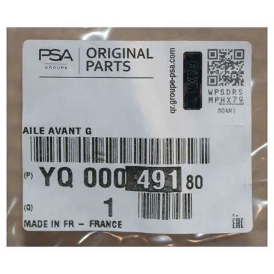 PSA YQ00049180 Ön Çamurluk YQ00049180
