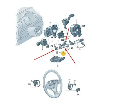 ITHAL 1K0905851B+1K0905865A Kontak Govdesı + Soket Caddy Eos Golf V Vı Jetta Touran A3 Octavıa Superb Yetı 04>13 1K0905851B1K0905865A