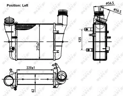 NRF 30251 Turbo Radyatoru (Intercooler) Sol Audı A4 2,0tdı - Tfsı 04>08 Exeo 1,8tsı 2,0tfsı - Tdı 09> 8E0145805AA