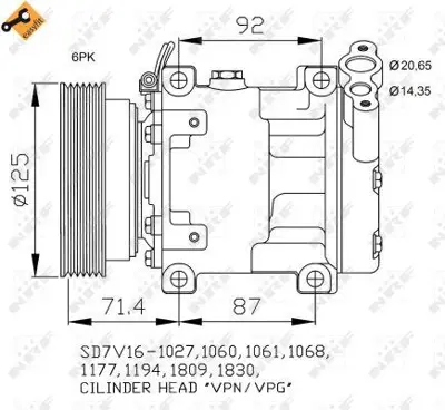 NRF 32742 Klima Kompresoru Dacıa Duster Logan Sandero 926000097R 926006229R