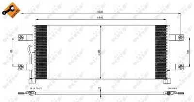 NRF 350075 Klima Radyatoru Mercedes Actros Mp4 11 > (Genıs Kabın) 9605001454