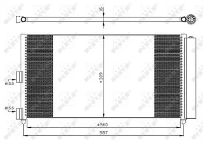 NRF 35500 Klima Radyatoru (Kondanser) Doblo Idea 1.3 Multıjet - 1.9jtd 03> 51804991 6001070975