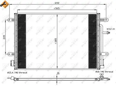 NRF 35560 Klima Radyatoru A4 A6 1.9 Tdı 00>04 Alz Bfb Avb Bbj 8E0260403T
