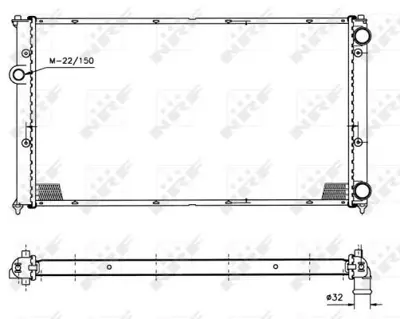 NRF 50458 Motor Su Radyatoru Caddy 1,4ı (Aex) 1,6ı (1f) 1,9d (1y) 96> Klimalı (Brazıng Radyator) 6K0121253M