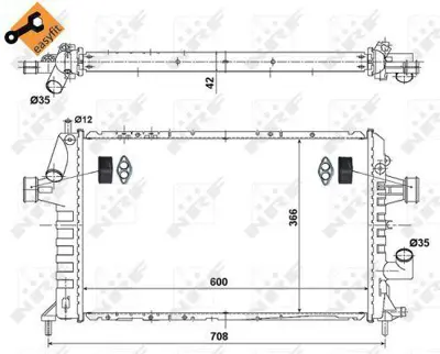 NRF 506616 Motor Su Radyatoru M,T, Astra G Y17dt Z17dtl 95508723