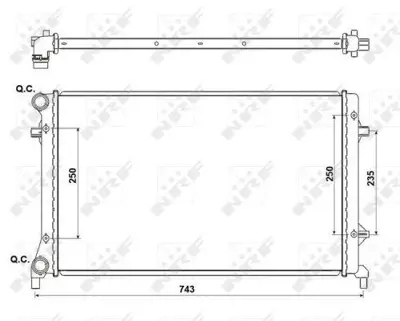 NRF 53405A Motor Radyatoru Caddy Iıı Golf V Vı Passat A3 Leon Octavıa 1,4 Tsı 1,6tdı 1,9tdı 2,0tsı 04>10 1K0121251BK