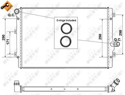 NRF 53425 Motor Radyatoru A3 1,6 - 2,0tdı Leon Golf V 2,0tdı 04> 3C0121253Q