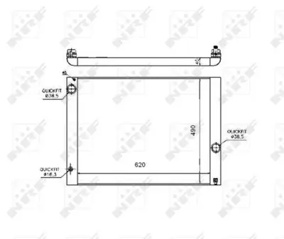 NRF 53724 Motor Su Radyatoru Bmw M54 N62 N73 E60 E63 E64 E65 17á11á7á585á440