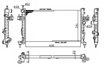 NRF 54753A Motor Su Radyatoru Mekanık Y13dt Z13dt Z13dth Y17dt Corsa C Tıgra B 1300259