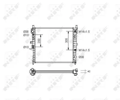 NRF 55336 Motor Su Radyatoru Ml-Class W163 01>05 A1635000303