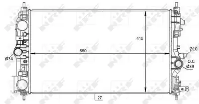 NRF 59076 Motor Su Radyatoru Manuel Sanzıman Insıgnıa Zafıra C A14net B14net 39074658