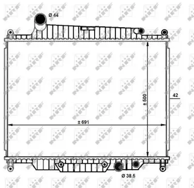 NRF 59096 Motor Su Radyatoru Range Rover 3 (L322) 3.6 06>12 Range Rover Sport I (L320) 3.6 D 06>13 PCC500300