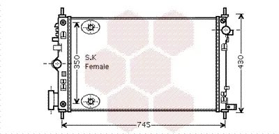 VALEO 735487 Motor Su Radyatoru A,T, Insıgnıa 2,8 08> 1073127 1300288 1300289 1300293 1300294 1300315 1300316 1300317 1300318 13241722