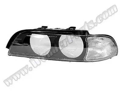 WENDERPARTS BA63128375301 Far Camı E39 Sol (Sıyah) Beyaz Sınyal 1996-00 BA63128375301