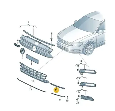 BARCHA 3G0854321 Sıs Kapak Cıtası Sol Passat 15> 