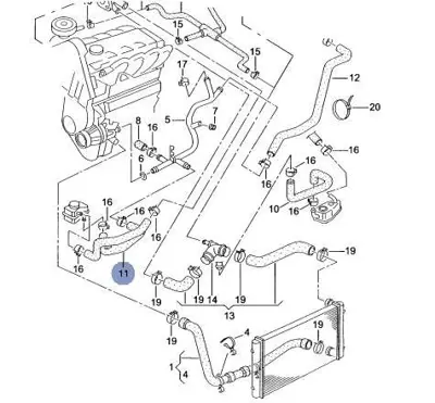 BARCHA 6K0121086D Su Hortumu Polo / Classıc Cordoba Ibıza 1.6 Akl 99>02 
