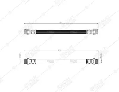 SVAC 710110 Arka Fren Hortumu Mazda 626 82-96 175743820 46206M0200 5881143001 603143810A 803143810A AG03143810 AG03143810AA E92Z2A442A FBH6368 G03043810A